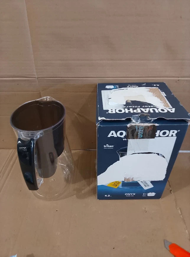 Aquaphor Onyx Black Water Filter Jug Counter Top Design 4.2L Capacity New