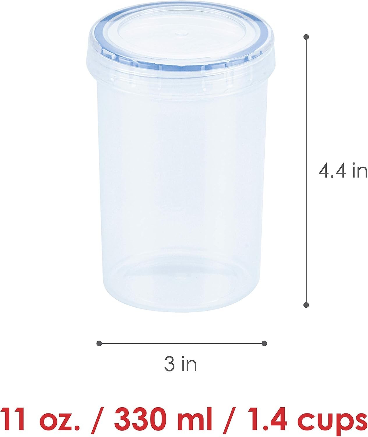 LocknLock Round 330ml Food Storage Containers Lids Airtight Watertight New