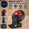 POWERTEC 17050 Swivel Heavy Duty Industrial Caster 6-1/4in Black 6in 1 Pieces