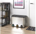 Habitat Triple Compartment Recycling Bin 45 Litre Kitchen Waste Storage New