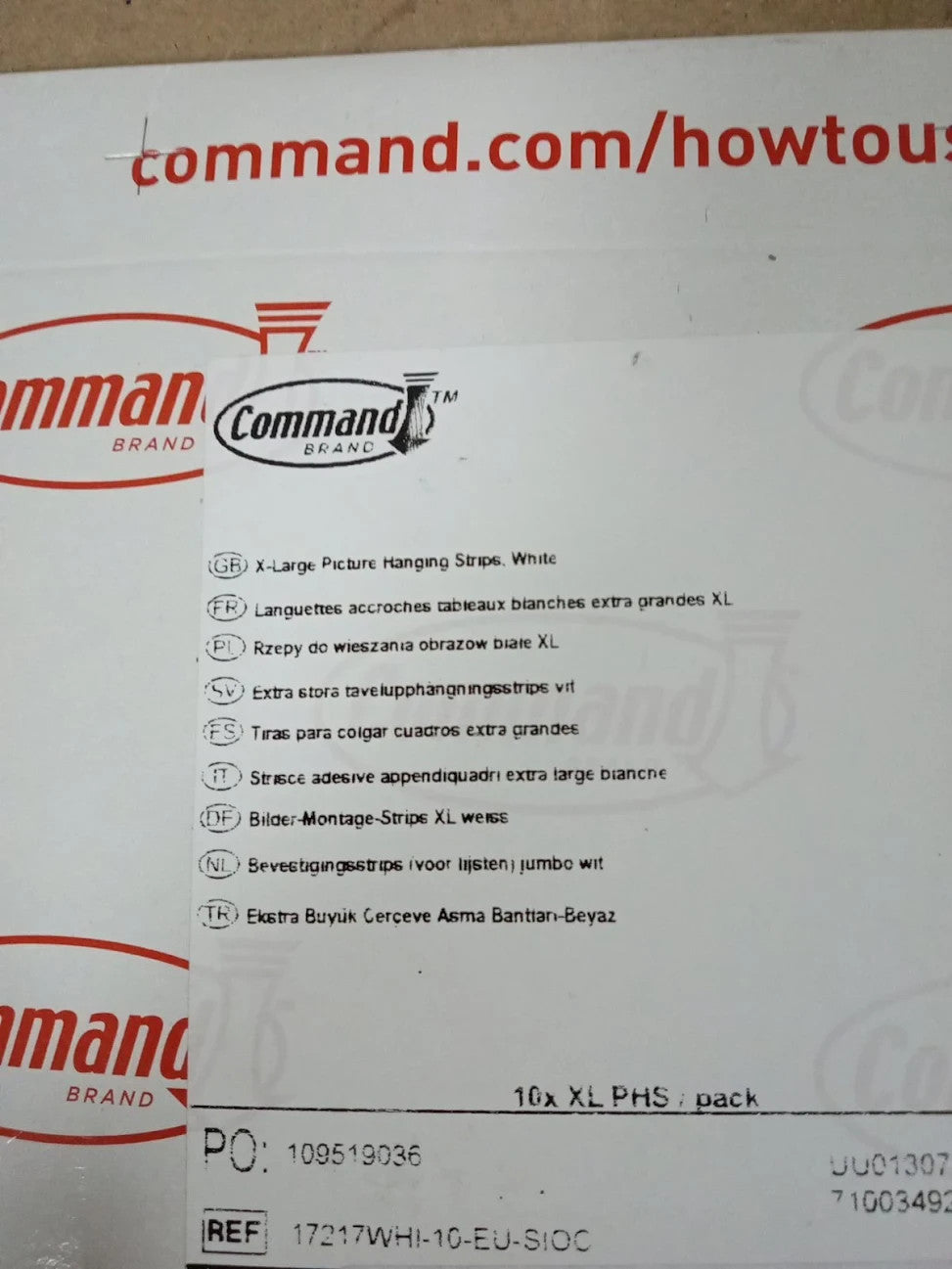 Command Picture Hanging Strips White XLarge 10 Pairs Mirrors Frames Pictures New