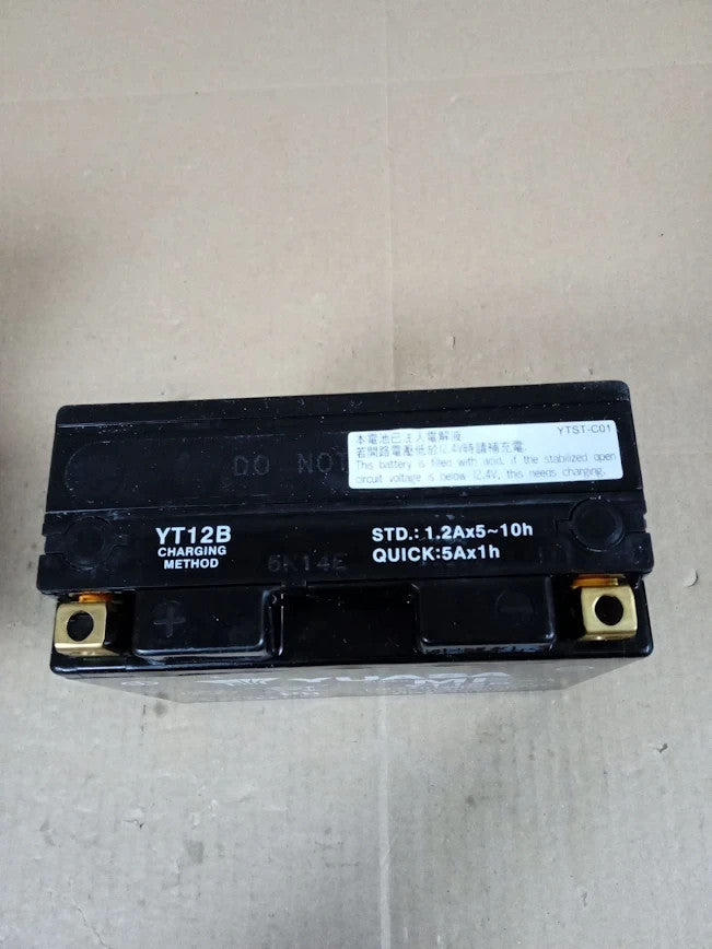 Yuasa YT12B 12V 210 CCA Maintece Free AGM VRLA Motorbike Battery Black