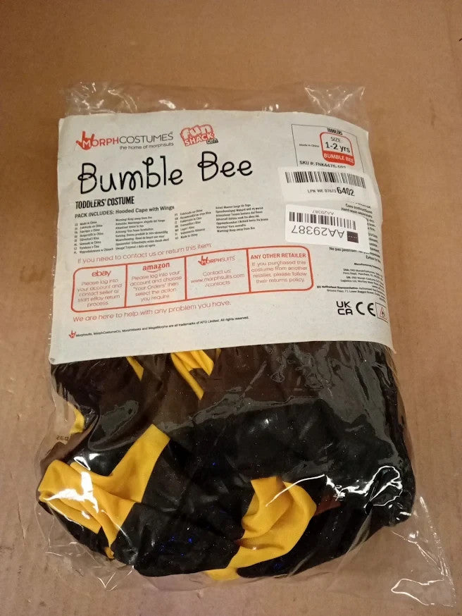 Fun Shack Kids Bumble Bee Costume Fancy Dress Outfit Age 1-2 Years Design New