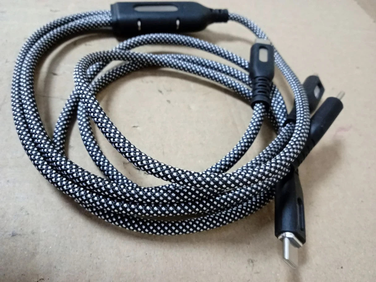 Amuvec 100W USB C Multi Charging Cable Total 100W Max 3in1 TypeC Fast Charge New