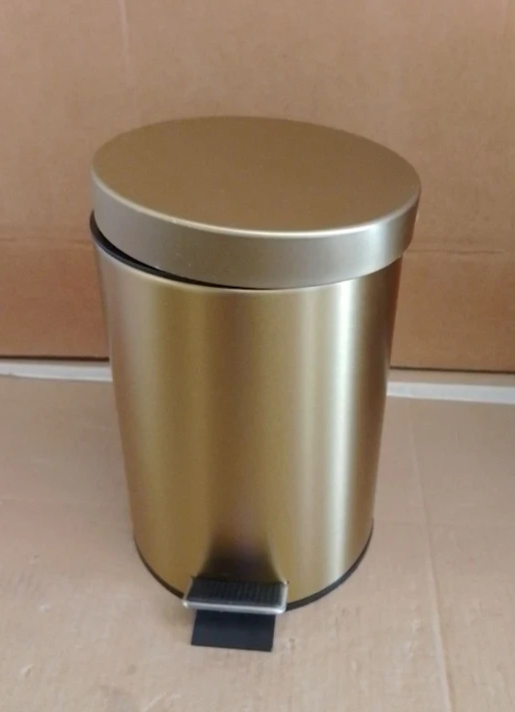 Argos Home Gold 3 Litre Bathroom Bin Pedal Waste Bin Vanity Storage Design