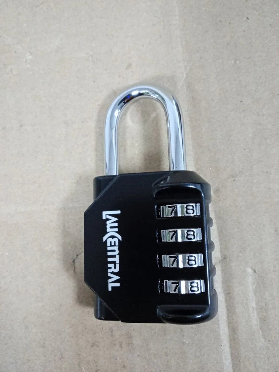 LauCentral 4 Digit Combination Padlock  Weatherproof Outdoor Lock Gym Black New