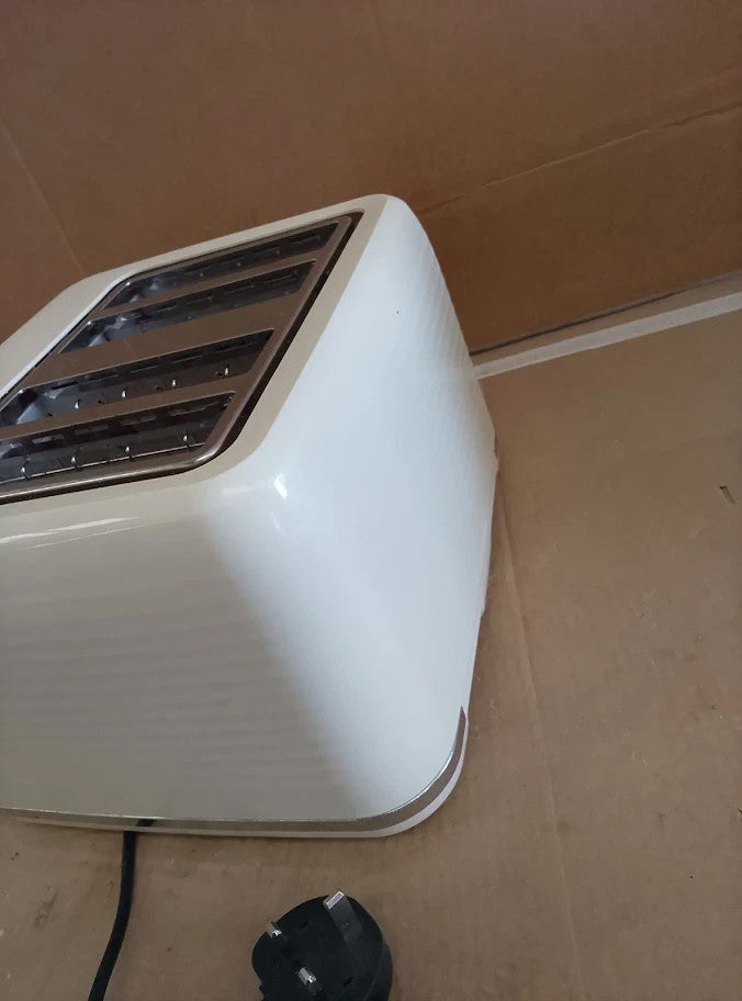 Breville Zen 4 Slice Toaster With High Lift Wide Slots Cream Silver Chrome