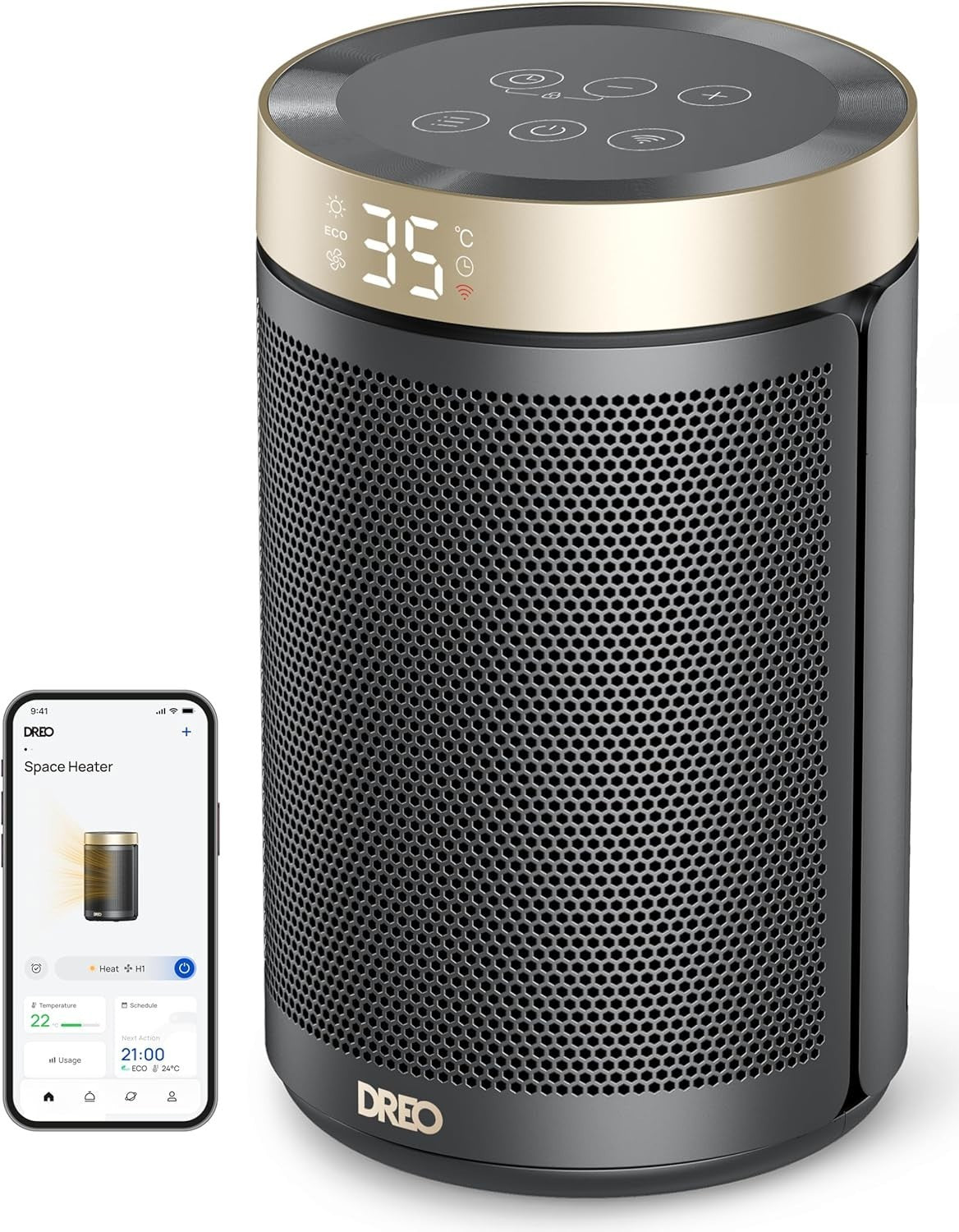 Dreo Smart 1500W Electric Space Heater Portable Ceramic Fan Heavy Duty Alexa New