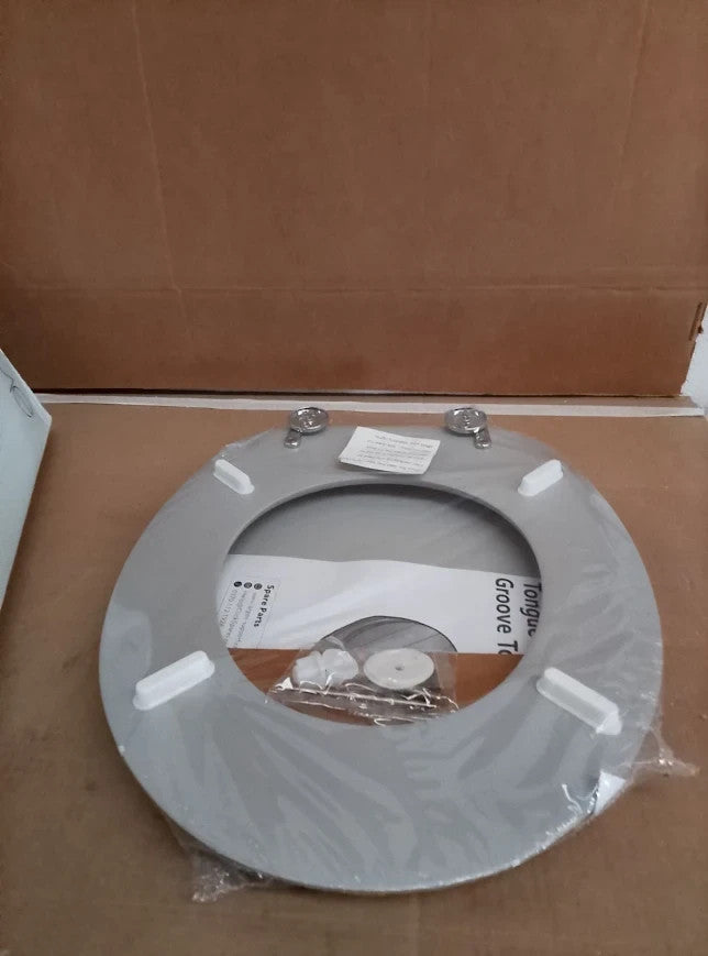 Argos Home Tongue Groove Style Toilet Seat 45x37.3x5.3cm Grey New
