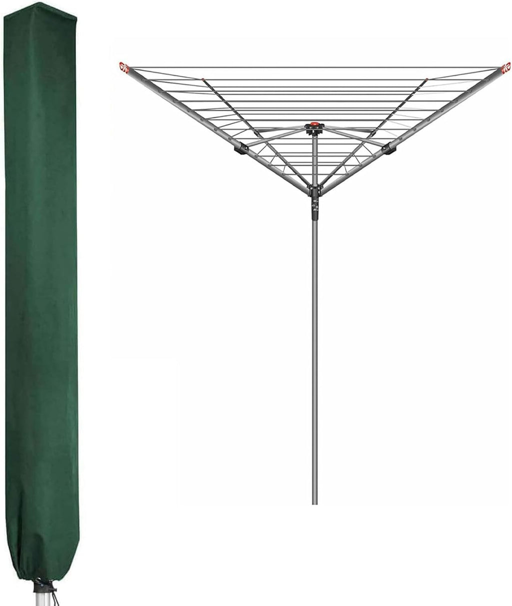 Patio Plus Large Rotary Washing Line Cover 16x16x180cm Waterproof Dryer New