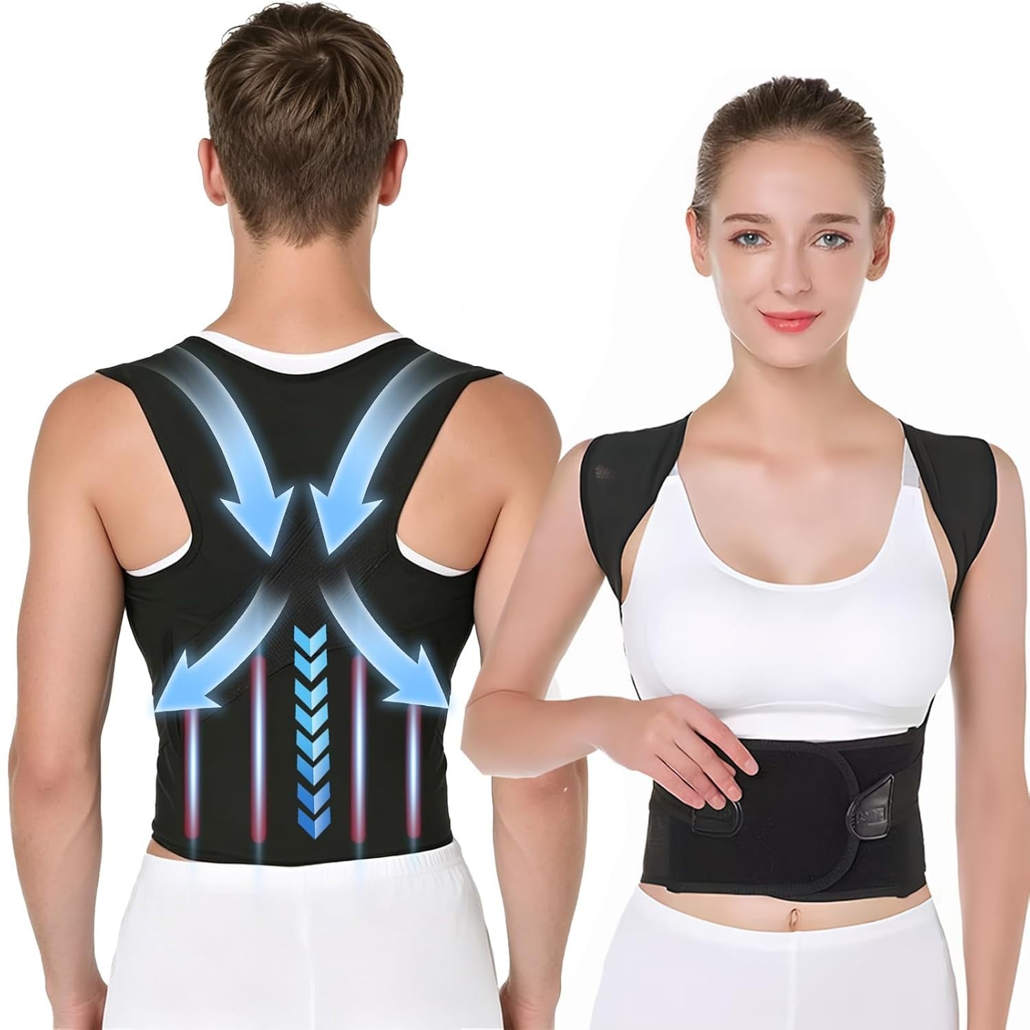 Meunhy Posture Corrector Back Straightener Posture Unisex Adjustable Medium New