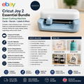 Cricut Joy 2 Essential Bundle Smart Cutting Machine Cards Decals Labels Durable