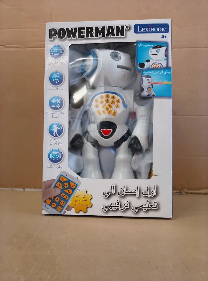 Lexibook Powerman Walking Talking Toy Robot Dances Sings ROB50AR Math Quiz 4+