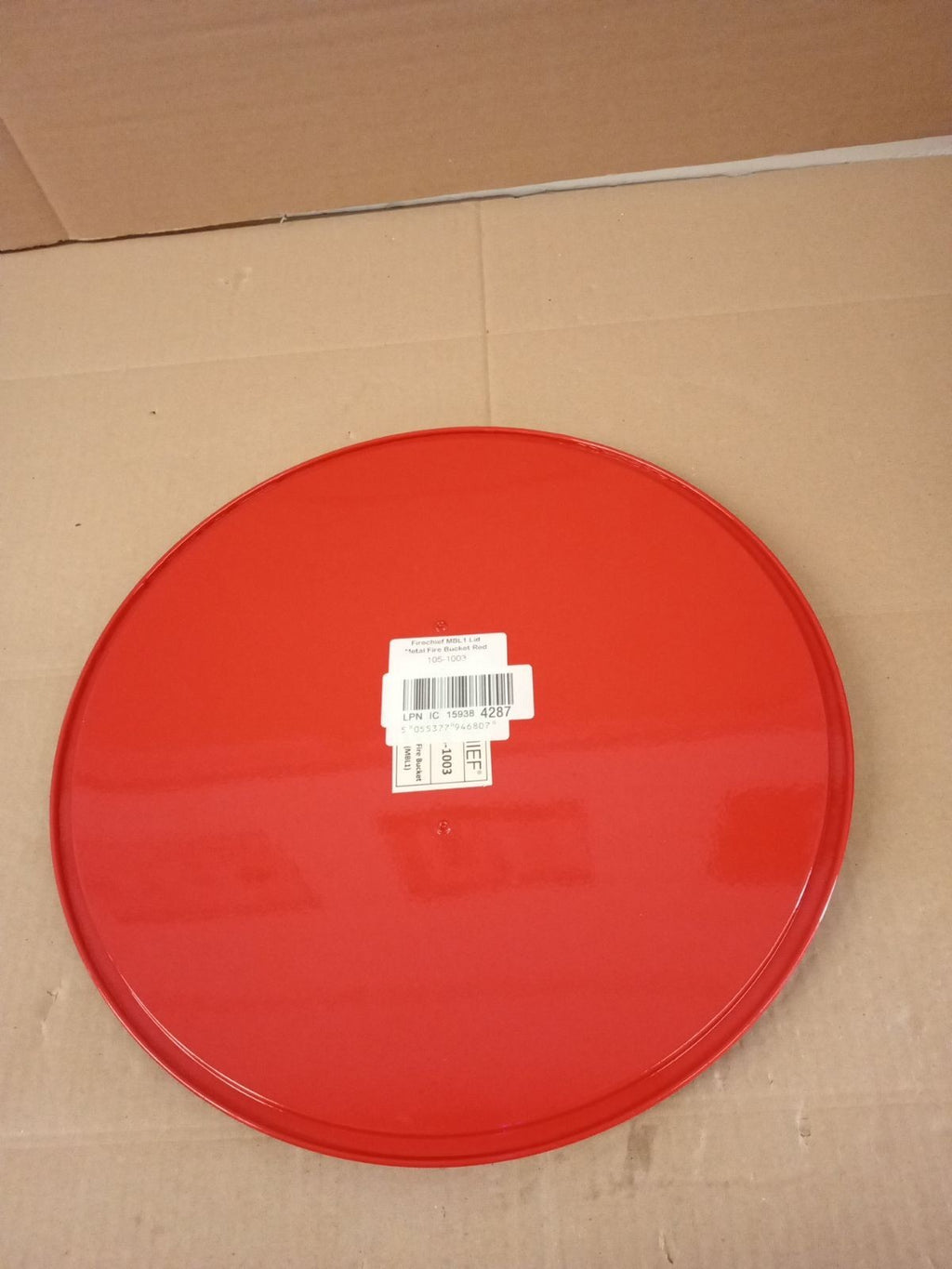 Firechief MBL1 Metal Lid Fire Bucket Red 31.3x31.3x4.6cm