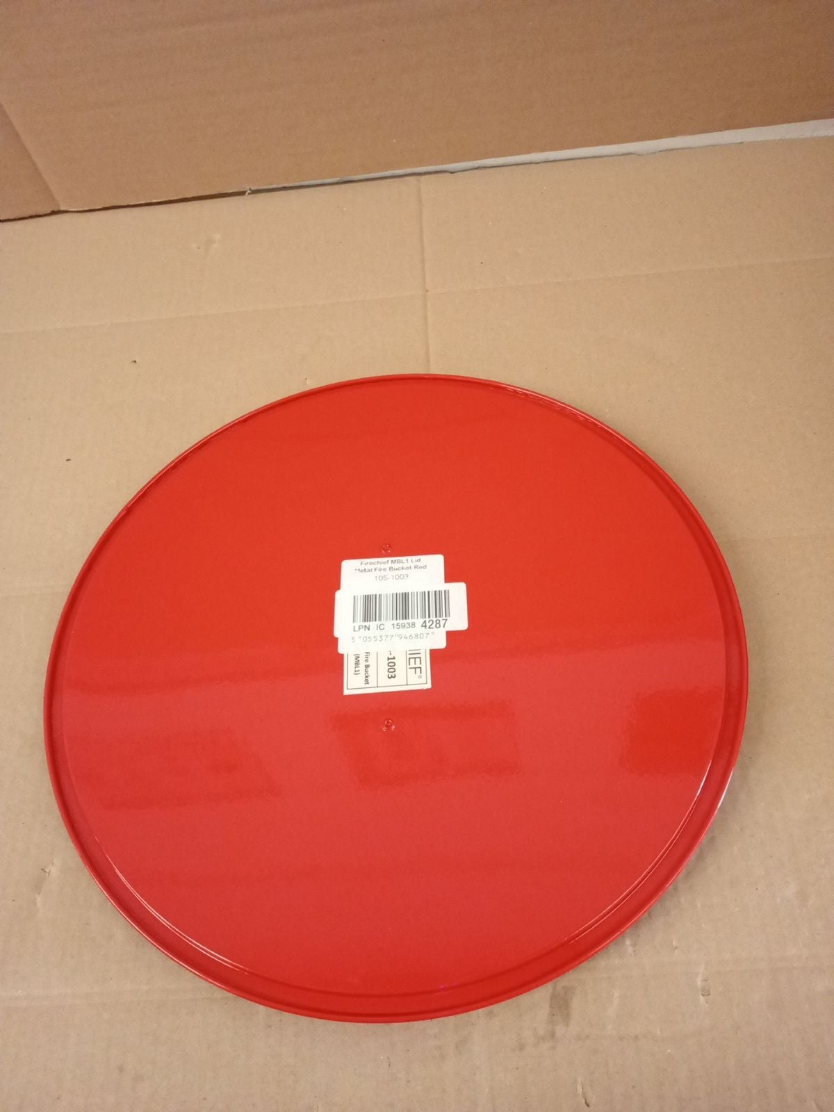 Firechief MBL1 Metal Lid Fire Bucket Red 31.3x31.3x4.6cm