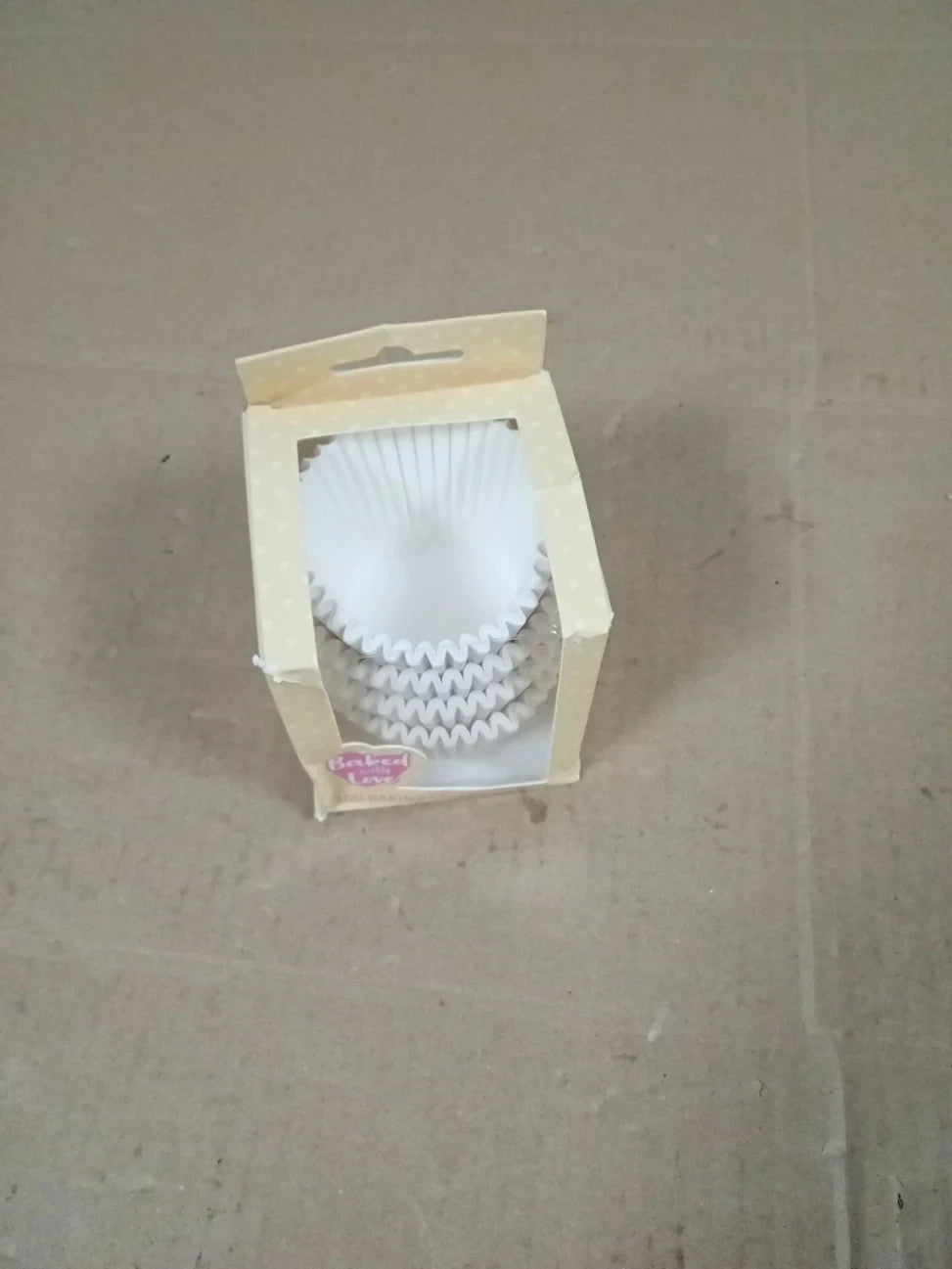 Baked Love White Cupcake Cases Baking Cups Greaseproof Paper Cases New