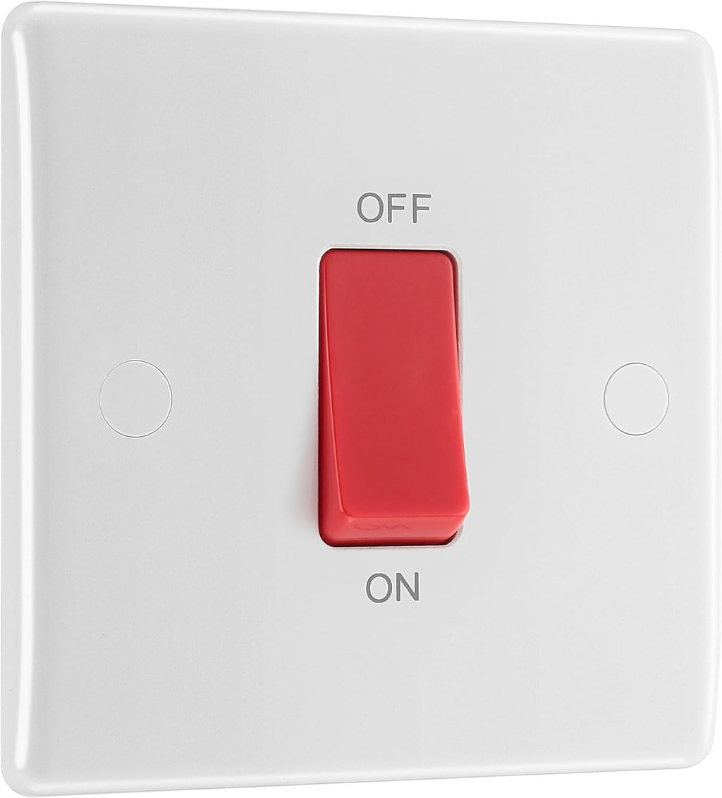 BG Electrical Cooker Control Switch Nexus 800 Plate 45A 875 Round Edge New