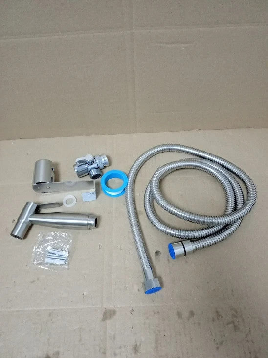 Bidet 2 Way Shower Diverter Kit Stainless Steel Hand Holder Toilet 1.5m Hose