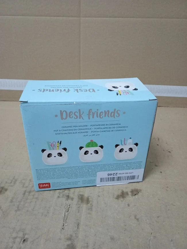 Legami Desk Friends Ceramic Pen Holder 11.2x11.4cm Panda Theme Hand Painted