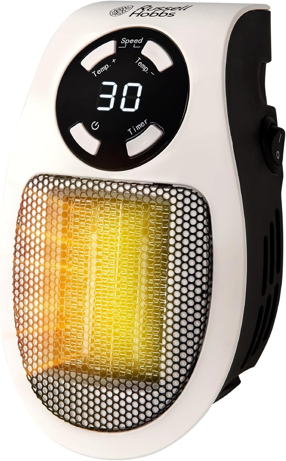Russell Hobbs RHPH2001 500W Ceramic Plug Heater Adjustable Thermostat New