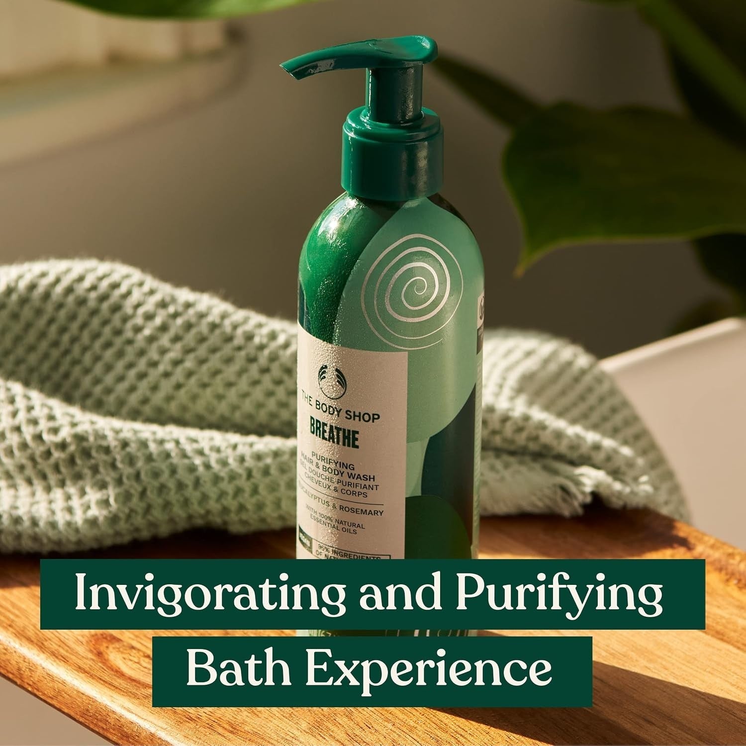 The Body Shop Breathe Hair Body Wash Eucalyptus And Rosemary 200ml New
