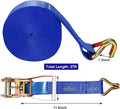 Heavy Duty 5000kg Lashing Straps Ratchet Hook Weatherproof 1pc Blue New