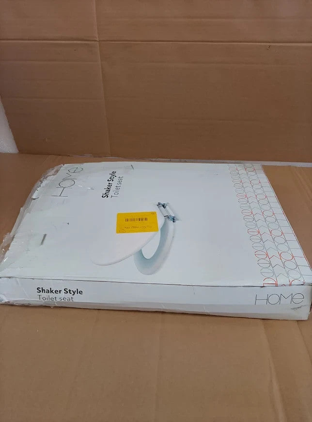 Argos Home Tongue Groove Style Toilet Seat White 45x37.3x5.3cm New