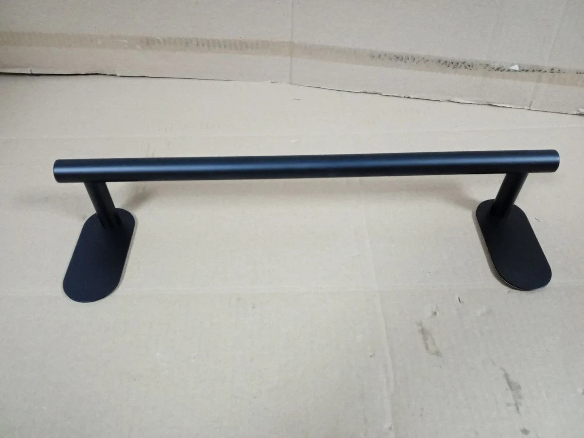 Sayayo Black Towel Rail Self Adhesive Set Of 3 40cm Hand Holder Wall Mounted