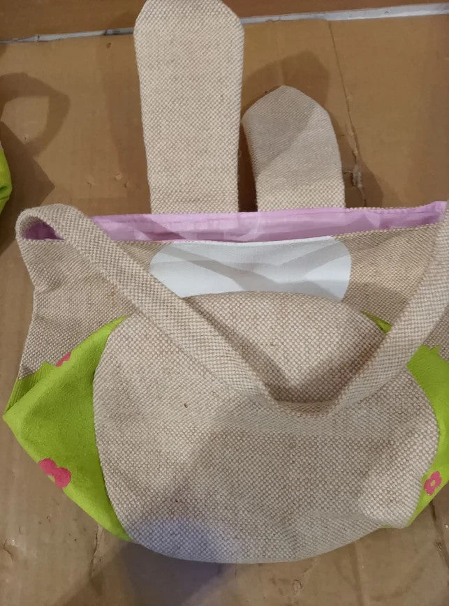 Joyin 2 Pcs Easter Bags Bunny Basket Set Eggs Hunt Easter Tote 16x7.5in