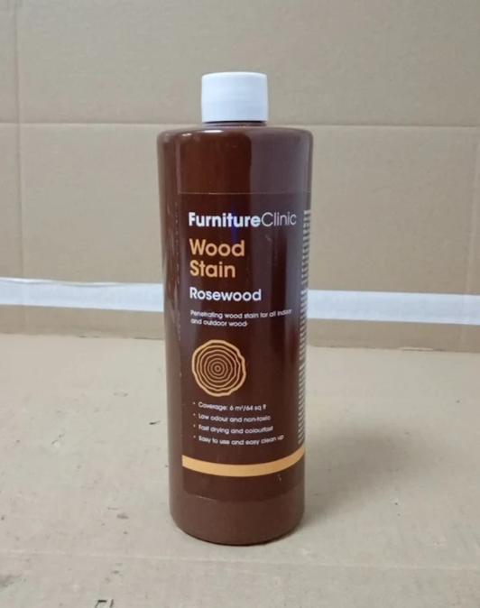 Furniture Clinic Rosewood Wood Stain 500ml Water Based Fast Dry Design New