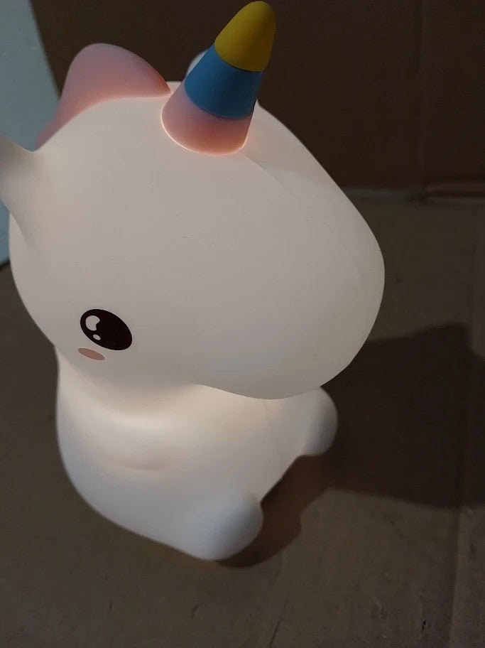 Groov E Cuties Rainbow Unicorn Colour Changing Led Night Light Rechargeable New