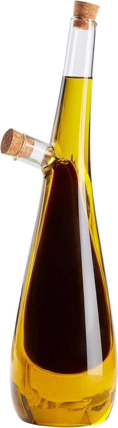 Tala Pourer Drizzle Elegant Glass Store Pour Both Oil Vinegar Duel Storage New