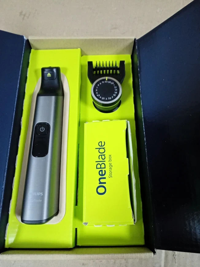 Philips OneBlade Pro 360 Beard Trimmer Shaver 14 Length Comb Storage Box New