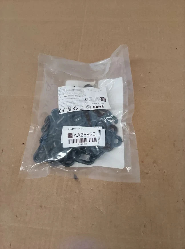 SYEYCW 1.5M Black Plastic Barrier Chain 6mm 5 Hooks Safety Fence Black Design