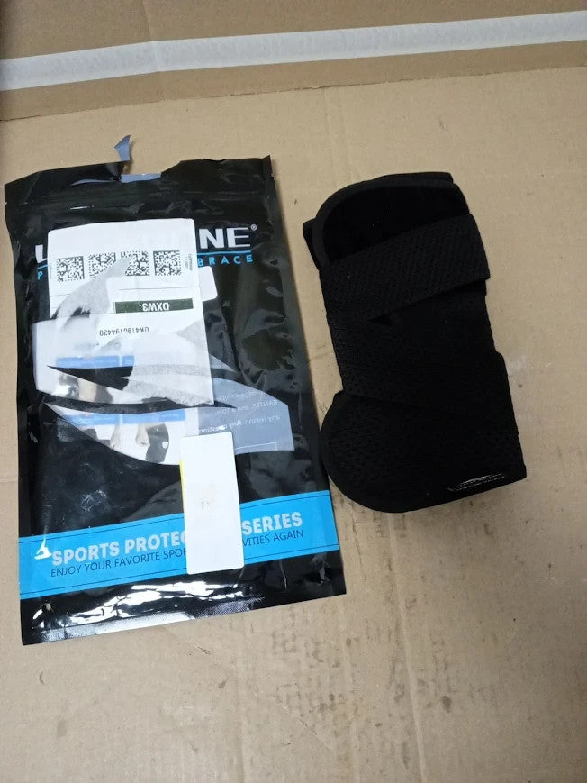 Lusenone Knee Support Side Stabilizers Adjustable Brace Unisex Black XL New