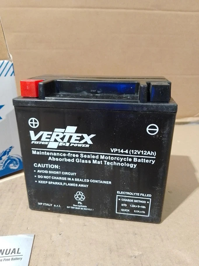 Vertex VP144 Sealed AGM Motorcycle Powersport Battery 12V 12Ah CCA -18 200 New