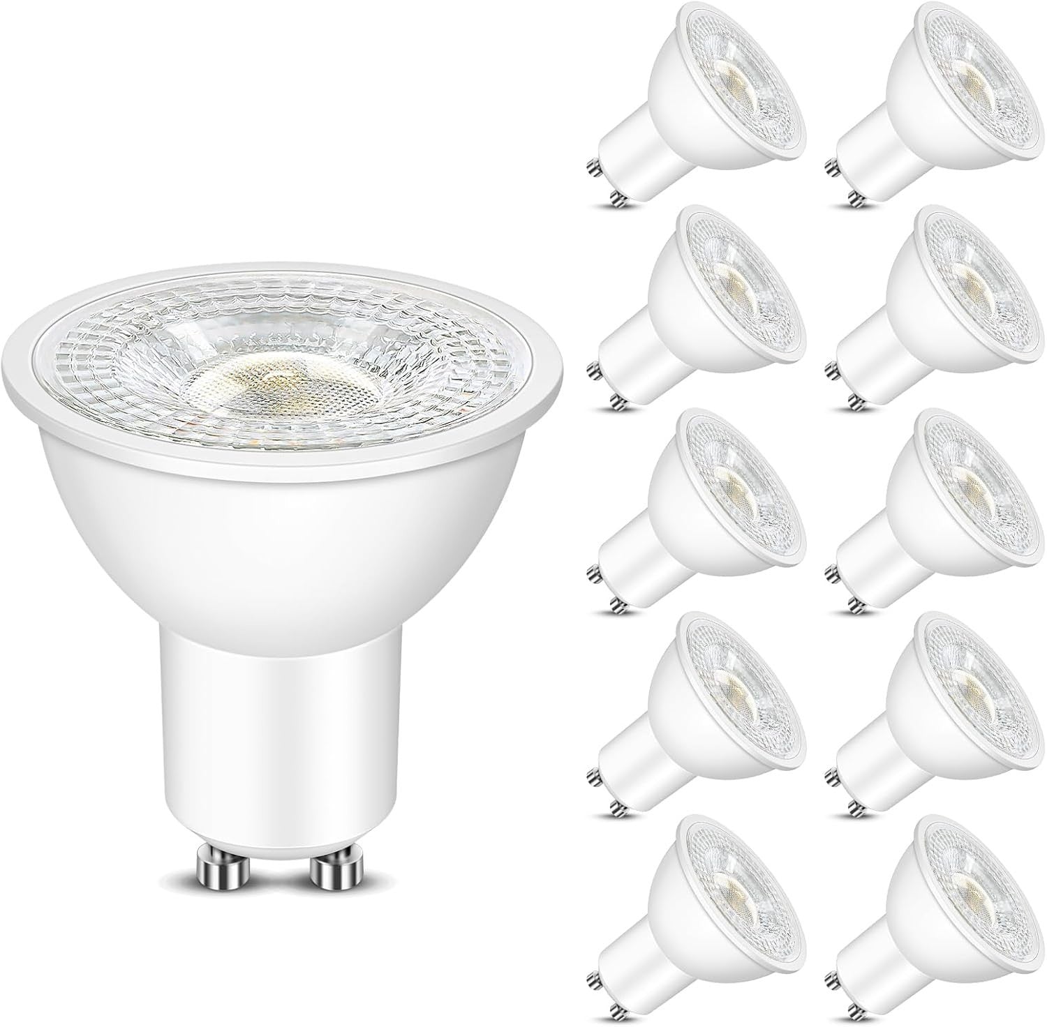 Morotty GU10 LED Spotlight Bulbs 500lm 50w Equivalent Neutral White 10pcs New