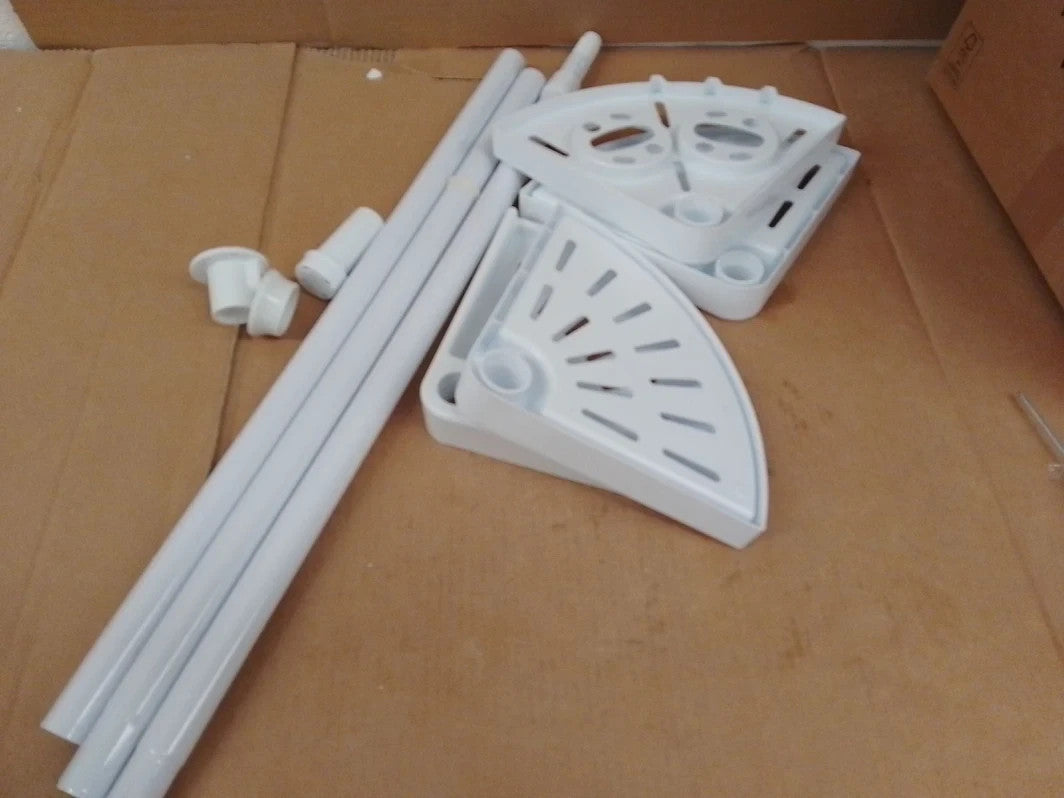 Argos Home Steel Shower Organiser Pole White Bathroom Storage Caddy Design
