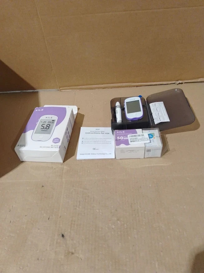 AILE Blood Glucose Test Kit Diabetes Blood Sugar Monitor Meter Strip Lancets New