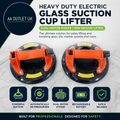 Heavy Duty Electric Glass Suction Cup Lifter Automatically Re Pressurizes Dual