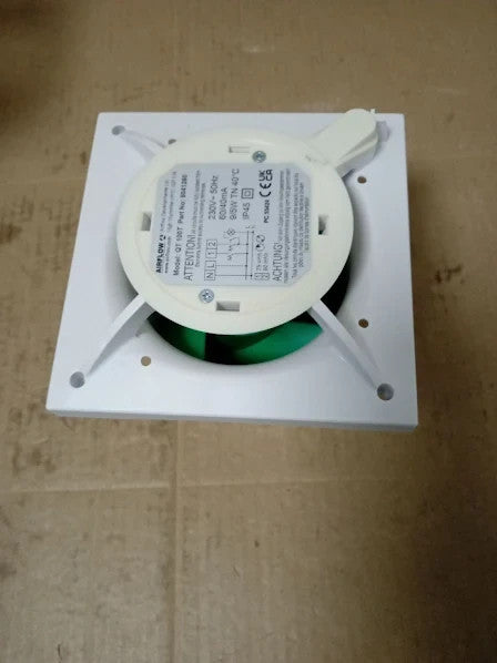 Airflow QT100T Extractor Fan 25 L/s Adjustable Delay Start Timer Overrun