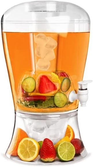 On Ice 6L Plastic Clear Drinks Dispenser Beverage Juice Water Party Server New