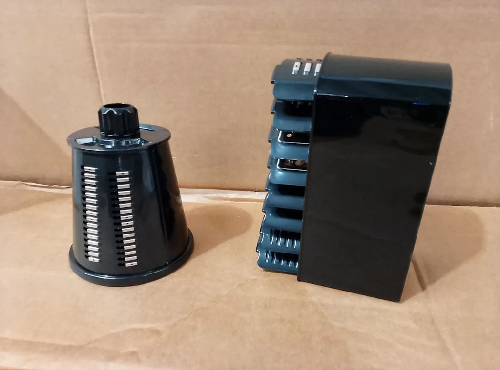 NutriChef Cheese Grater Shredder Blades Black Round Compact