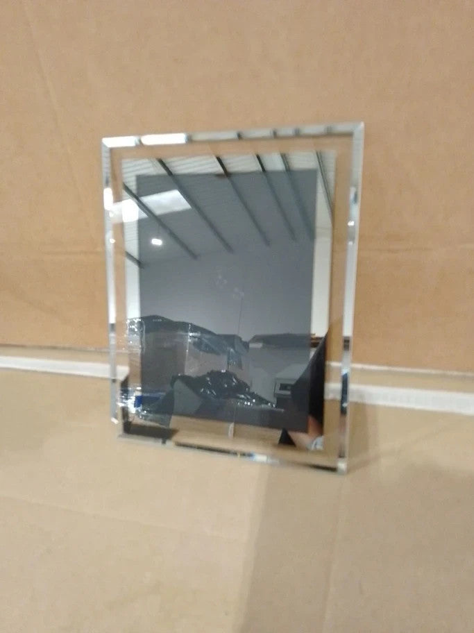 Glass Photo Frames 8x6 Crushed Diamond Sparkly Picture Silver Mirror Design New