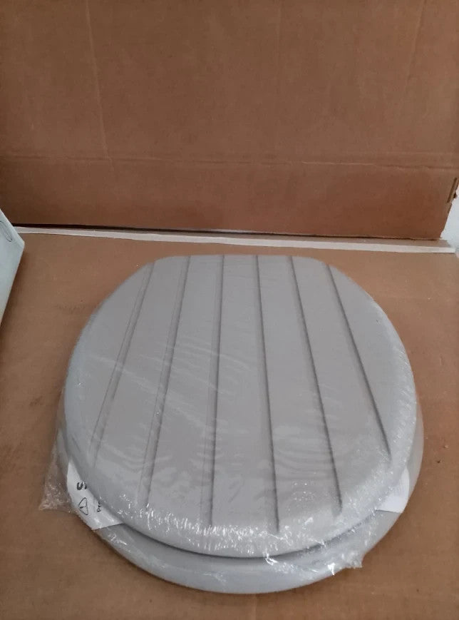 Argos Home Tongue Groove Style Toilet Seat 45x37.3x5.3cm Grey New