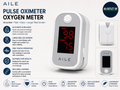 AILE Pulse Oximeter Oxygen Meter Adults Accurate Fast Easy Larger Red Screen