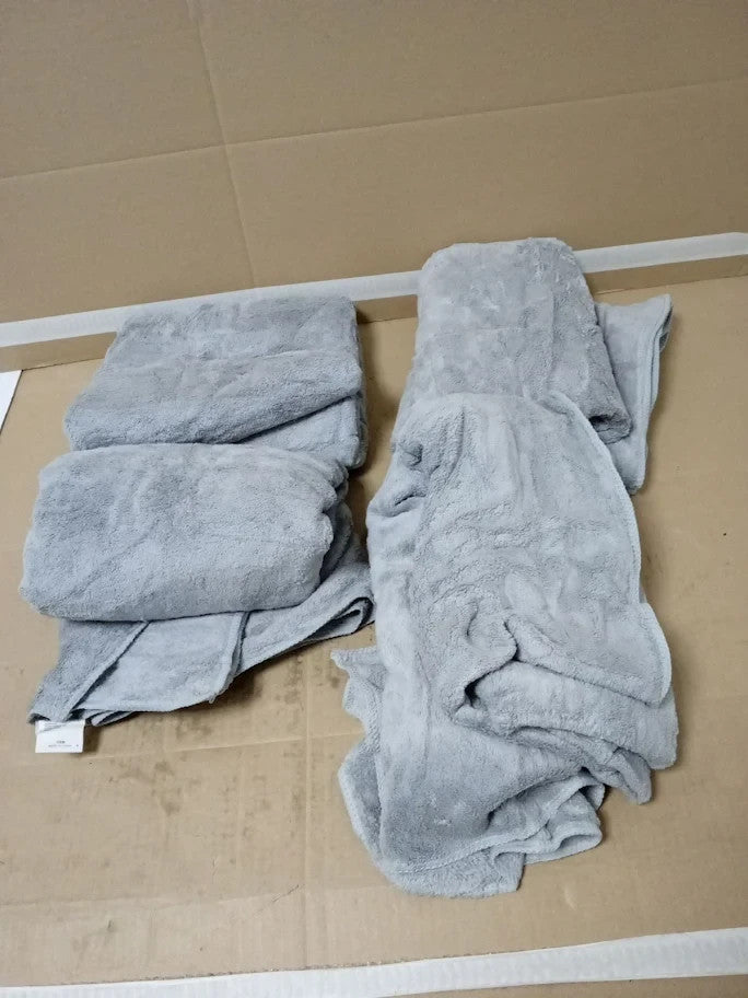 Lumimi Towels 4pc Soft Microfiber Bath Towel Set Incredibly Grey 55x27in New