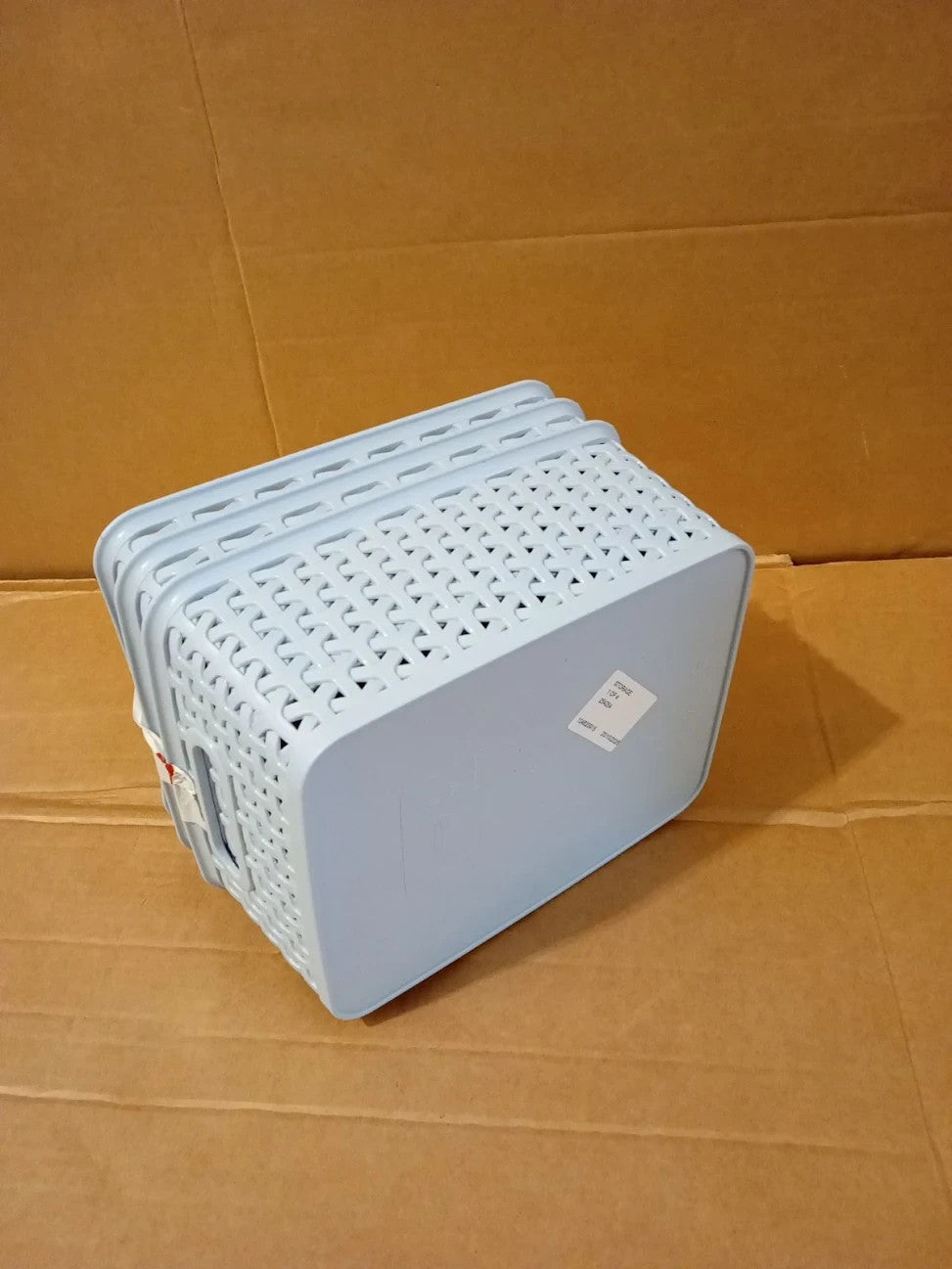 Curver My Style Small Rectangular Storage Basket 4L Blue 3 Pack Lightweight New