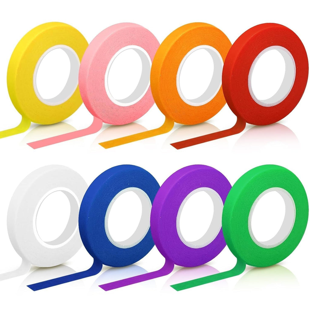 Hengxinc 6 Roll Coloured 10MM 20M Masking Tape Colorful Adhesive New
