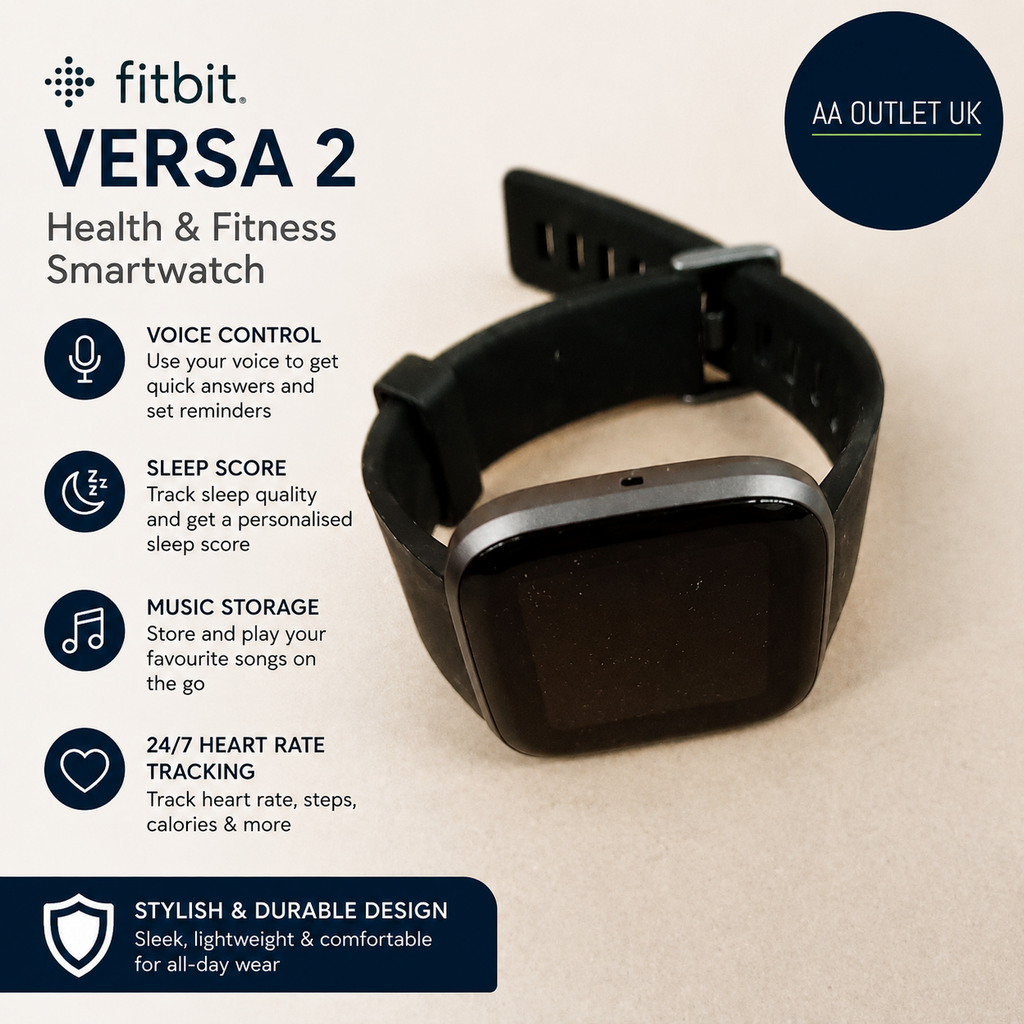 Fitbit Versa 2 Health Fitness Smartwatch Voice Control Sleep Score Music